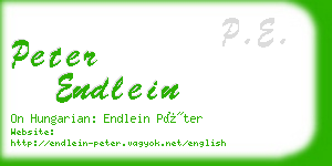 peter endlein business card